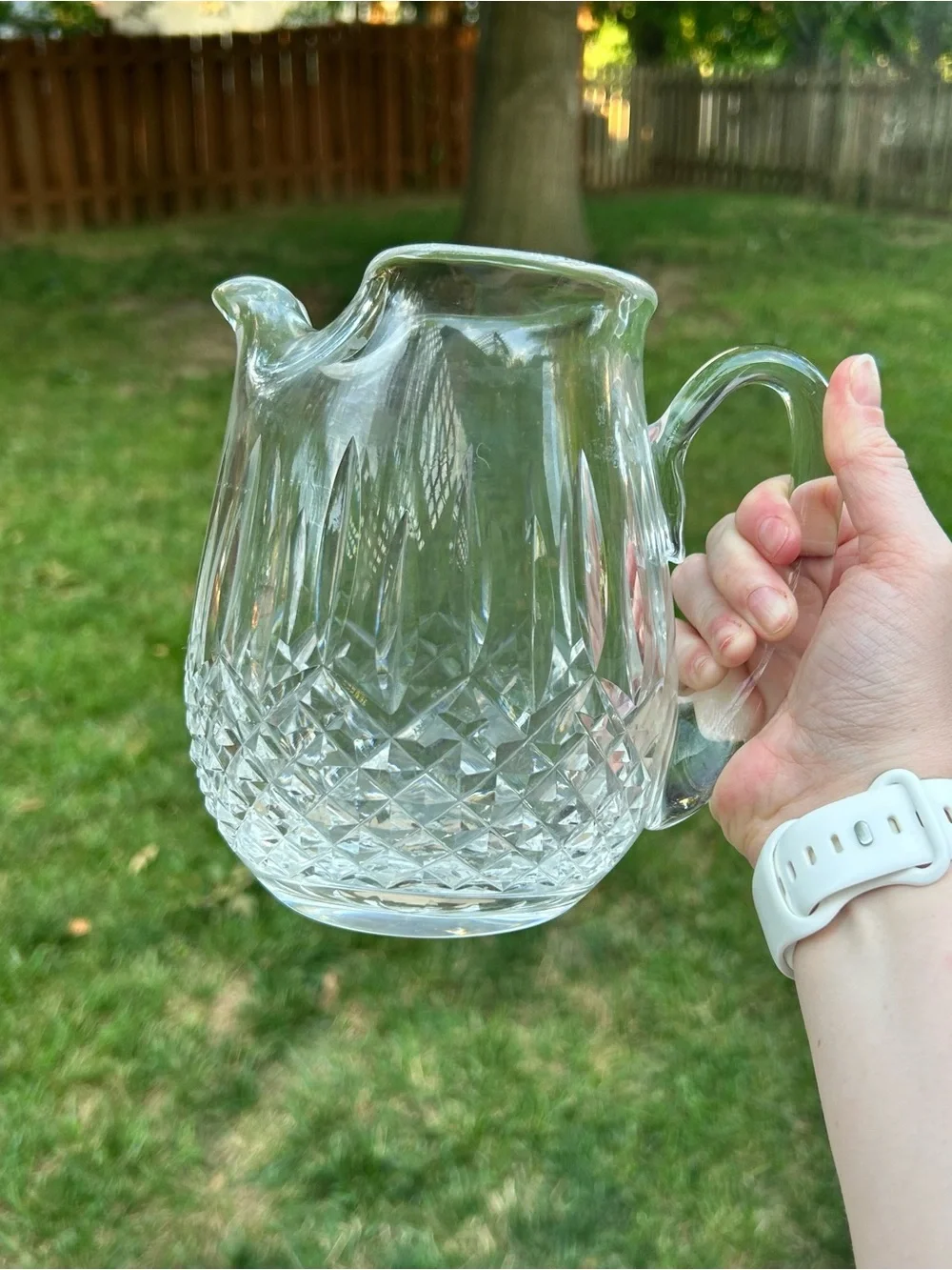 Waterford Lismore Ice Lip Jug Pitcher Crystal Glass